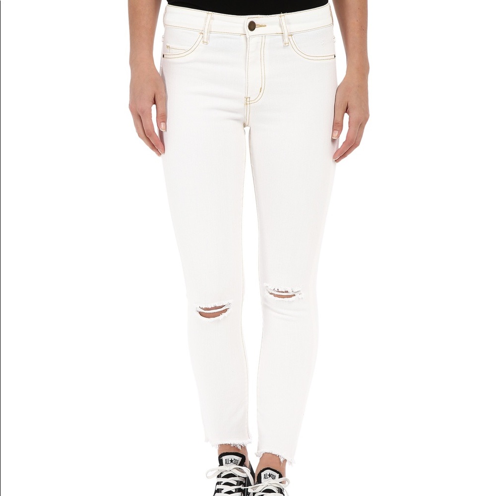 Billabong Women's White Hot Mama Raw Edge Jeans